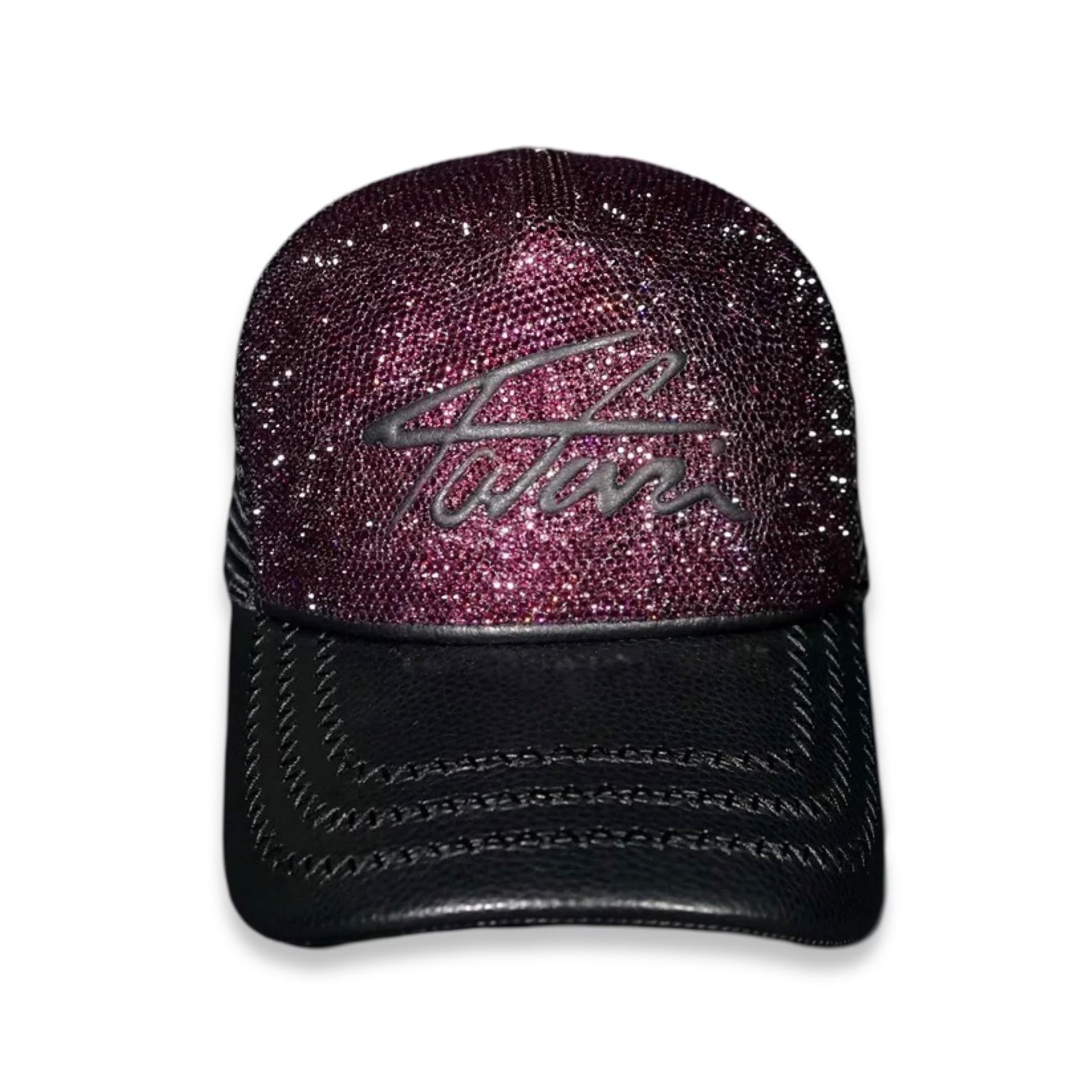 Pink USA Hat With Genuine Swarovski Crystals NY Yankees Swarovski Crystal Hat, Black Roses Bling - Etsy main image 2