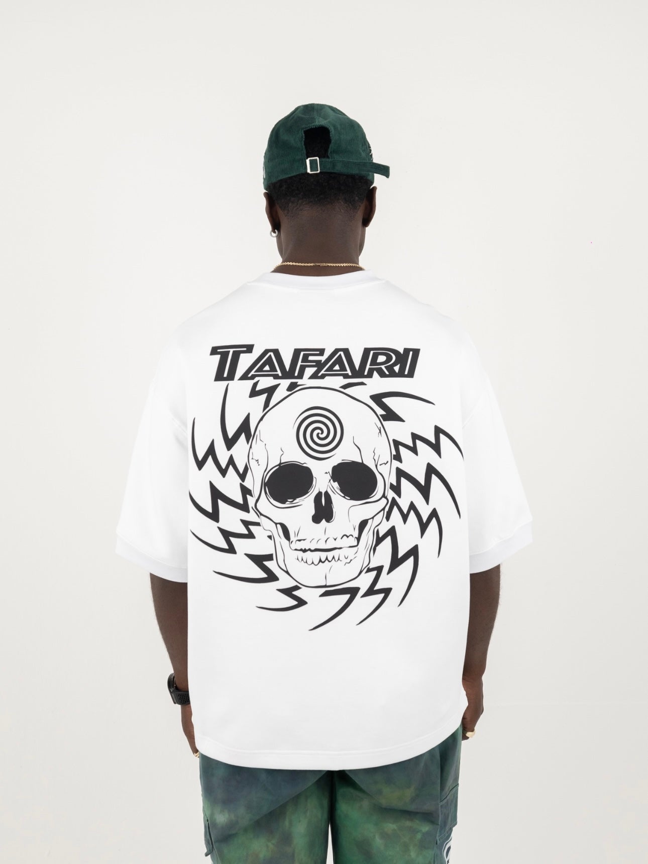 FREQUENCY SKULL T-SHIRT WHITE – Tafari World