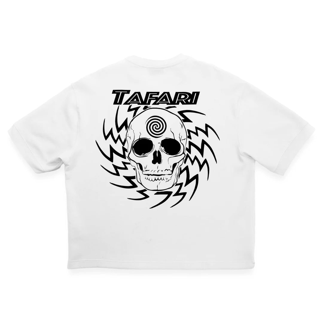 FREQUENCY SKULL T-SHIRT WHITE – Tafari World
