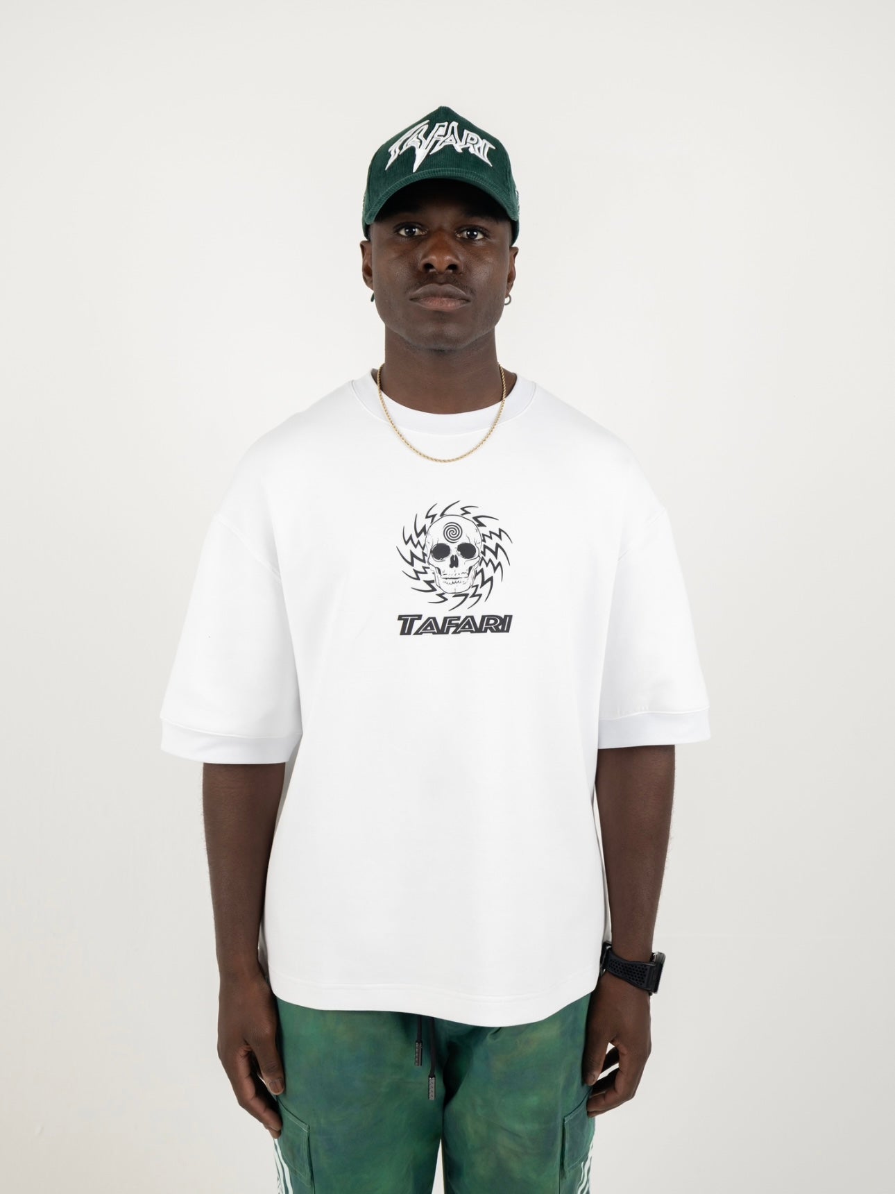 FREQUENCY SKULL T-SHIRT WHITE – Tafari World