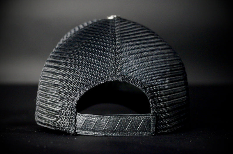 TAJI LEATHER TRUCKER HAT